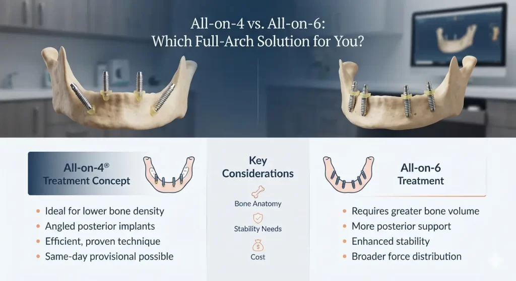 Bright Smile Dental of Brooklyn. All on 4 Vs All on 6